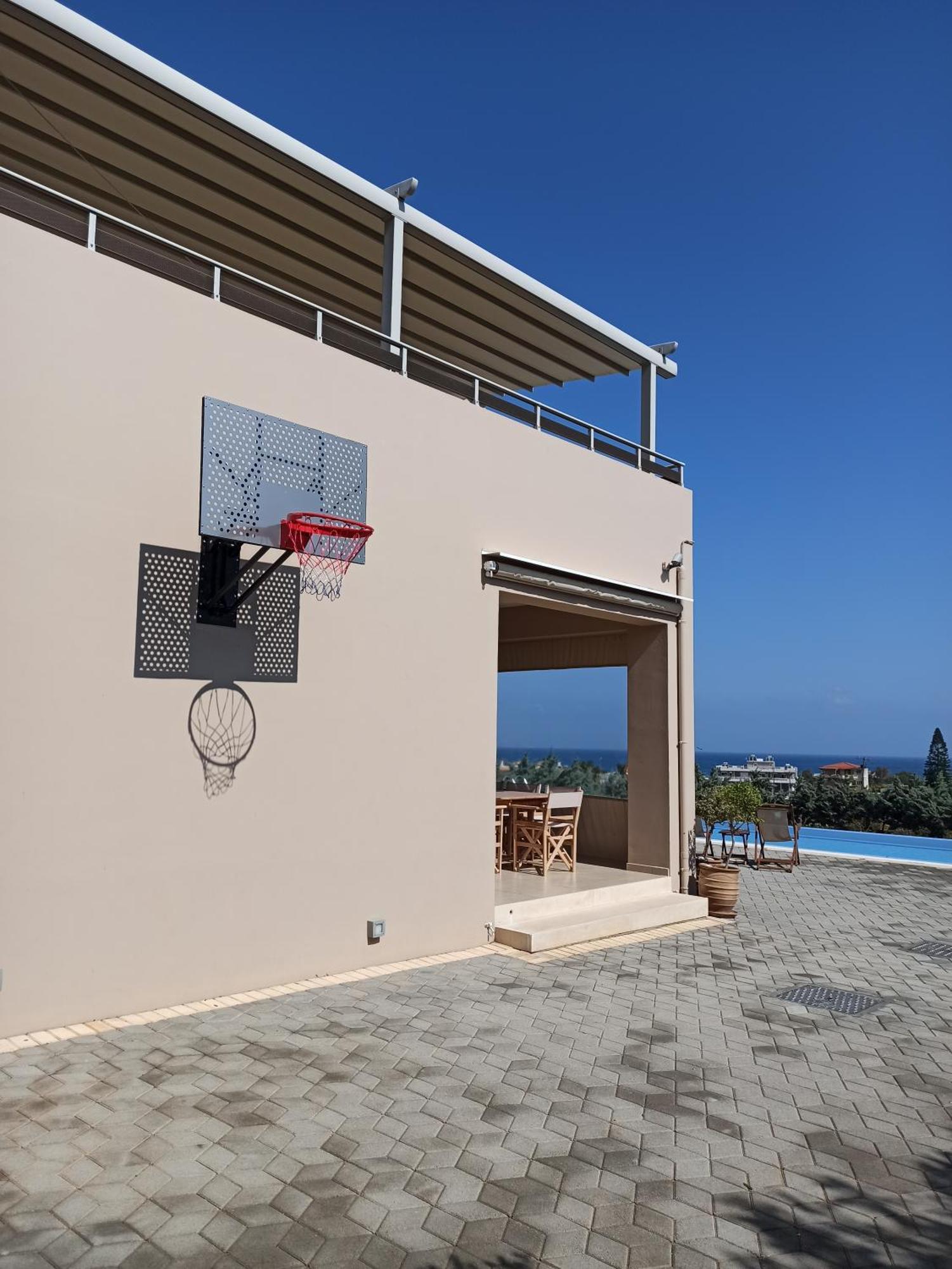 Four Seasons Private Villa - Seaview - Big Heated Pool - Gym - Sport Activities Гувес Екстер'єр фото