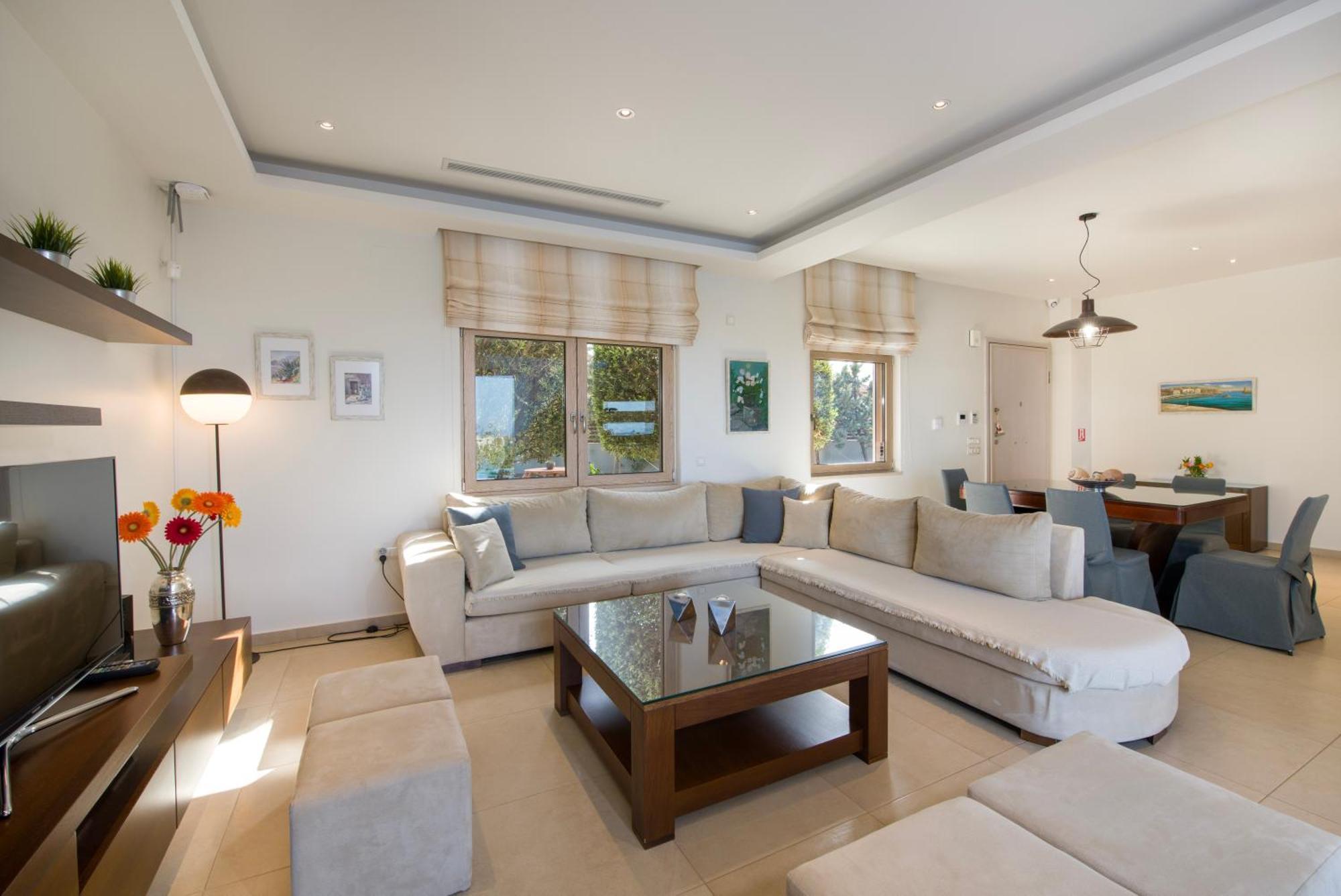 Four Seasons Private Villa - Seaview - Big Heated Pool - Gym - Sport Activities Гувес Екстер'єр фото
