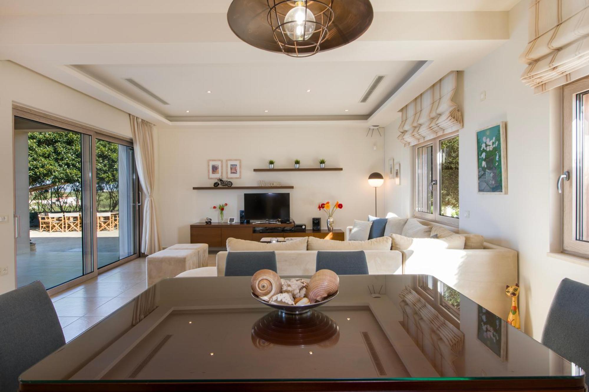 Four Seasons Private Villa - Seaview - Big Heated Pool - Gym - Sport Activities Гувес Екстер'єр фото