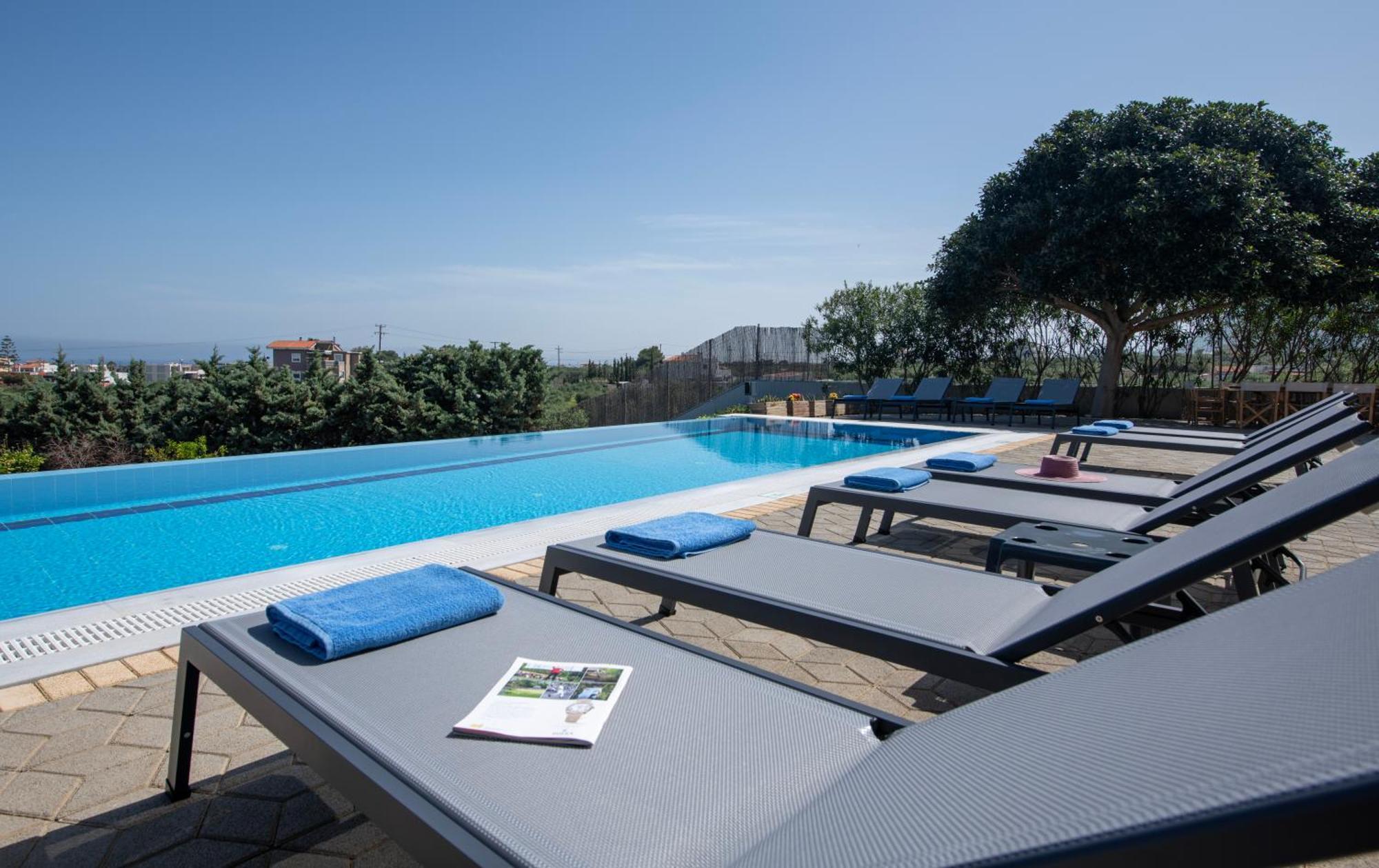 Four Seasons Private Villa - Seaview - Big Heated Pool - Gym - Sport Activities Гувес Екстер'єр фото
